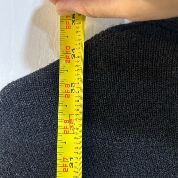 NWT Tahari Blended Black Cardigan Size M Textured Fluted Long Sleeve Preppy - Picture 6 of 9